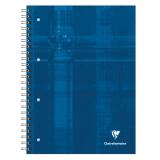 Bind'O Block cahier reliure intégrale A4+ 160 pages détachables perforé 4 trous petits carreaux + marge et cadre en-tête 4 couleurs de bandes Bleu - Bleu