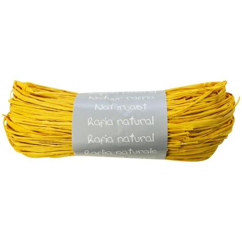 Pelote raphia naturel 50g, Jaune citron - Jaune citron