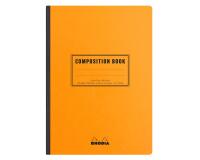 Rhodia Classic Composition book A5 petits carreaux 5x5 160 pages 80g non microperforé - Orange