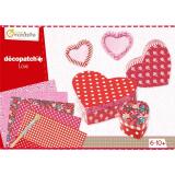 Boîte créative, Décopatch, Love - Rose
