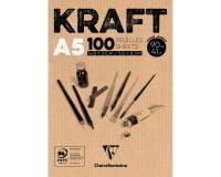 Kraft bloc collé 100F A5 90g