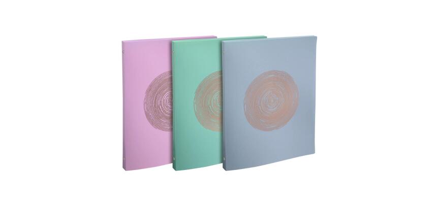 Classeur 4 anneaux 15mm polypropylène recyclé Ellipse - A4 - Couleurs assorties