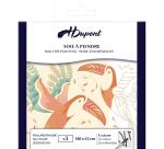 Echarpe 100% soie - 180x43cm L'envol - Blanc