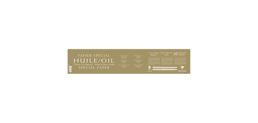 Papier Huile lin naturel paquet 10F 75x110cm 240g