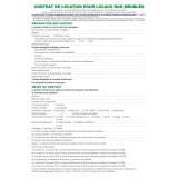 Feuilles Contrat de location pour locaux non meublés telles qu'utilisées dans les dossiers réf. 44E - Blanc