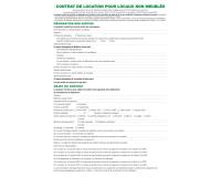 Feuilles Contrat de location pour locaux non meublés telles qu'utilisées dans les dossiers réf. 44E - Blanc