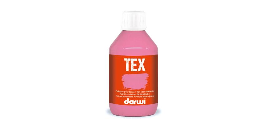 DARWI Flacon de 250 ml de Peinture Textile Opaque - Rose