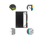 Trieur rigide ordonator dos extensible 7 compartiments noir