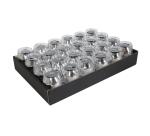 Plat. 24 oeufs métal. 10mx7mm coque Argt