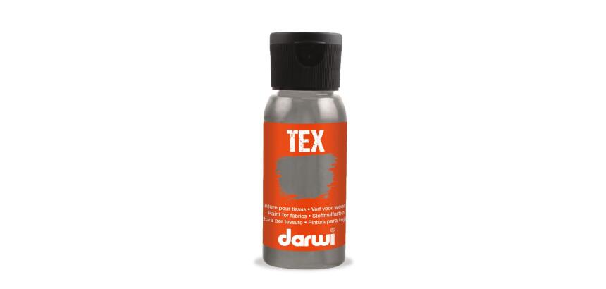 DARWI Flacon de 50 ml de Peinture Textile Opaque - Zinc