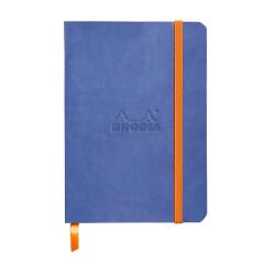 Rhodiarama carnet souple A6 144 pages dot papier ivoire 90g fermeture élastique - Saphir