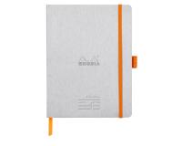 Rhodiarama Meeting A5+ 160 pages microperforé papier blanc 90g avec élastique + p-stylo - Argent