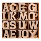 Présentoir plein alphabet kraft 20cm - Kraft