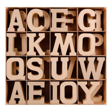 Présentoir plein alphabet kraft 20cm - Kraft