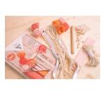 KIT CRÉPON, Décoration macramé 20,5x1,5x30cm - Assortiment