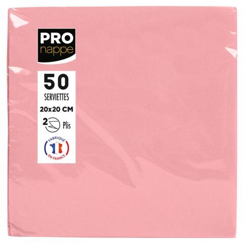 Servilletas de cóctel 20x20 cm - Rosa palo