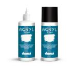 Darwi Flacon de 80 ml de Peinture Acrylique Universelle Brillante - Blanc