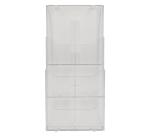 Distributeur de prospectus vertical 3 compartiments A4 - Cristal