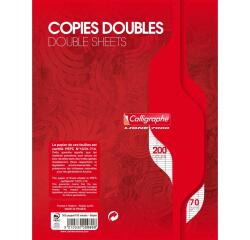 Copies doubles sous film 7000 17x22 cm 200 pages non perforées grands carreaux 70 g