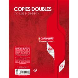 Copies doubles sous film 7000 17x22 cm 200 pages non perforées grands carreaux 70 g