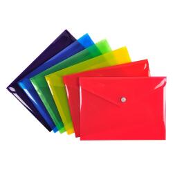 Pochette pression Iderama en polypropylène - Couleurs assorties