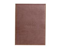 Rhodiarama porte-bloc avec porte-crayon + bloc N°12 ligné - Chocolat