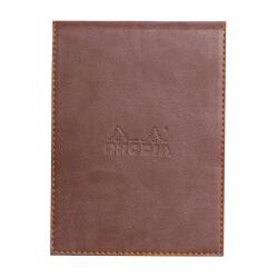 Rhodiarama porte-bloc avec porte-crayon + bloc N°12 ligné - Chocolat