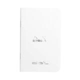 Carnet piqué Rhodia Classic 7,5x12 cm 48p dot non détachables 80g - Blanc