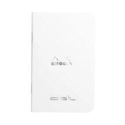 Carnet piqué Rhodia Classic 7,5x12 cm 48p dot non détachables 80g - Blanc
