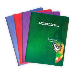Cahier Travaux Pratiques piqué 7000 17x22 cm 96 pages grands carreaux 70 g + uni 90 g - Assortis