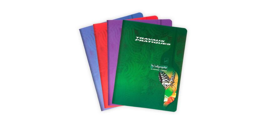 Cahier Travaux Pratiques piqué 7000 17x22 cm 96 pages grands carreaux 70 g + uni 90 g - Assortis