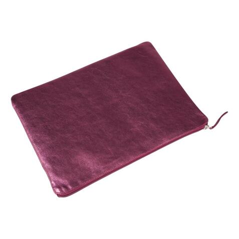 CUIRISÉ Pochette Plate Universelle 23x32 cm - Cerise