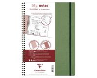 My.Notes Age Bag cahier reliure intégrale à marges détachables A4 120 pages détachables ligné + cadre en-tête - Vert
