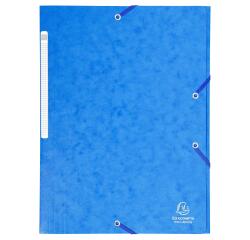 Chemise à élastiques Maxi capacity carte lustrée 425gm2 - A4 - Bleu