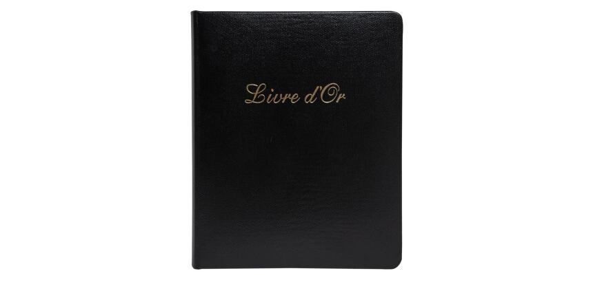 Gästebuch Alpillez, 70 Blatt schwarz, 26x22 cm, Hochformat