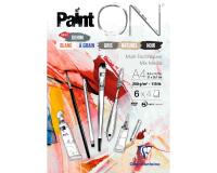 Paint'ON n°6 bloc collé 24F A4 250g assorti 6x4F - Assortiment