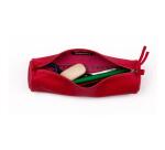 CUIR TEINTÉ Trousse Ø5,5x22 cm Framboise