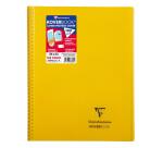 Cahier reliure intégrale enveloppante Koverbook 24x32cm 160 pages petits carreaux couverture polypropylène transparent - Assortis