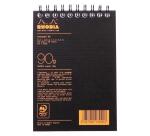 Notepad Rhodiactive 90g reliure intégrale A6 10,5x14,8 cm 160 pages petits carreaux 5x5 microperforé - Noir