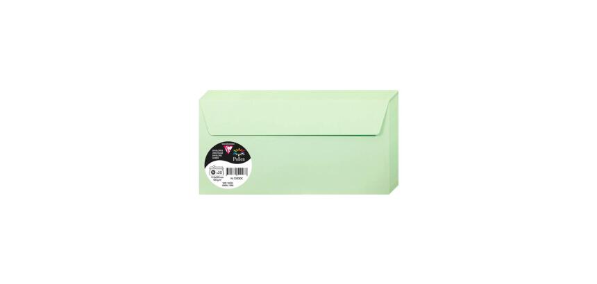 Paquet de 50 enveloppes Pollen 110x220mm 120g/m2 - Vert