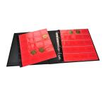 Classeur de collection pour 100 médailles souvenirs - 24,5x25 cm - Bleu marine