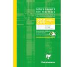 Copies doubles sous étui A4 200 pages non perforées petits carreaux + marge