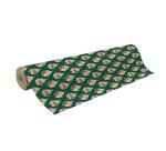Kraft brut 70g, rl 50x0,70m Boules Noël - Vert
