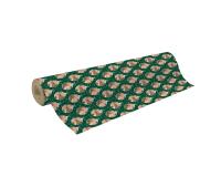 Kraft brut 70g, rl 50x0,70m Boules Noël - Vert