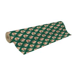Kraft brut 70g, rl 50x0,70m Boules Noël - Vert