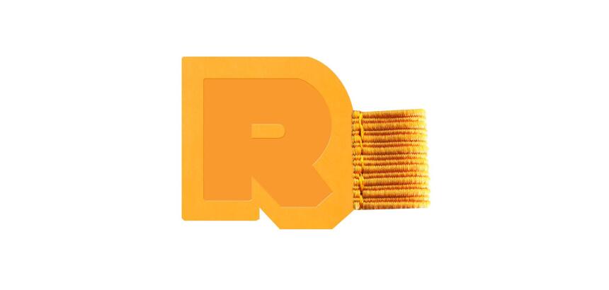 Rhodiarama porte-stylo autoadhésif 4x3 cm pour blocs carnets et agendas - Orange