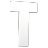 Lettre T 20,5cm - Blanc