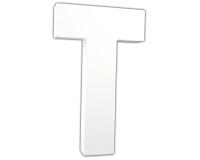 Lettre T 20,5cm - Blanc
