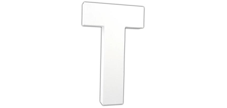 Lettre T 20,5cm - Blanc