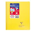 Cahier reliure intégrale enveloppante Koverbook 17x22cm 160 pages ligné + marge couverture polypropylène transparent - Assortis